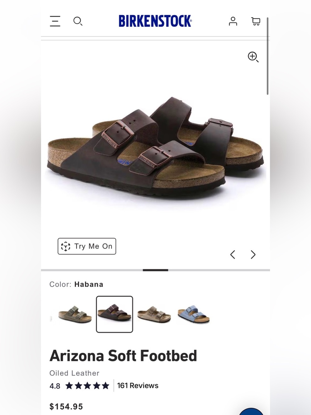 Birkenstock Arizona Soft Footbed Sandal in Habana Brown - Picture 2 of 5